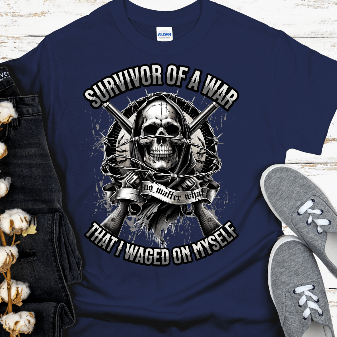 Recovery T-Shirt | Inspiring Sobriety |  Survivor of a War I Waged On Myself