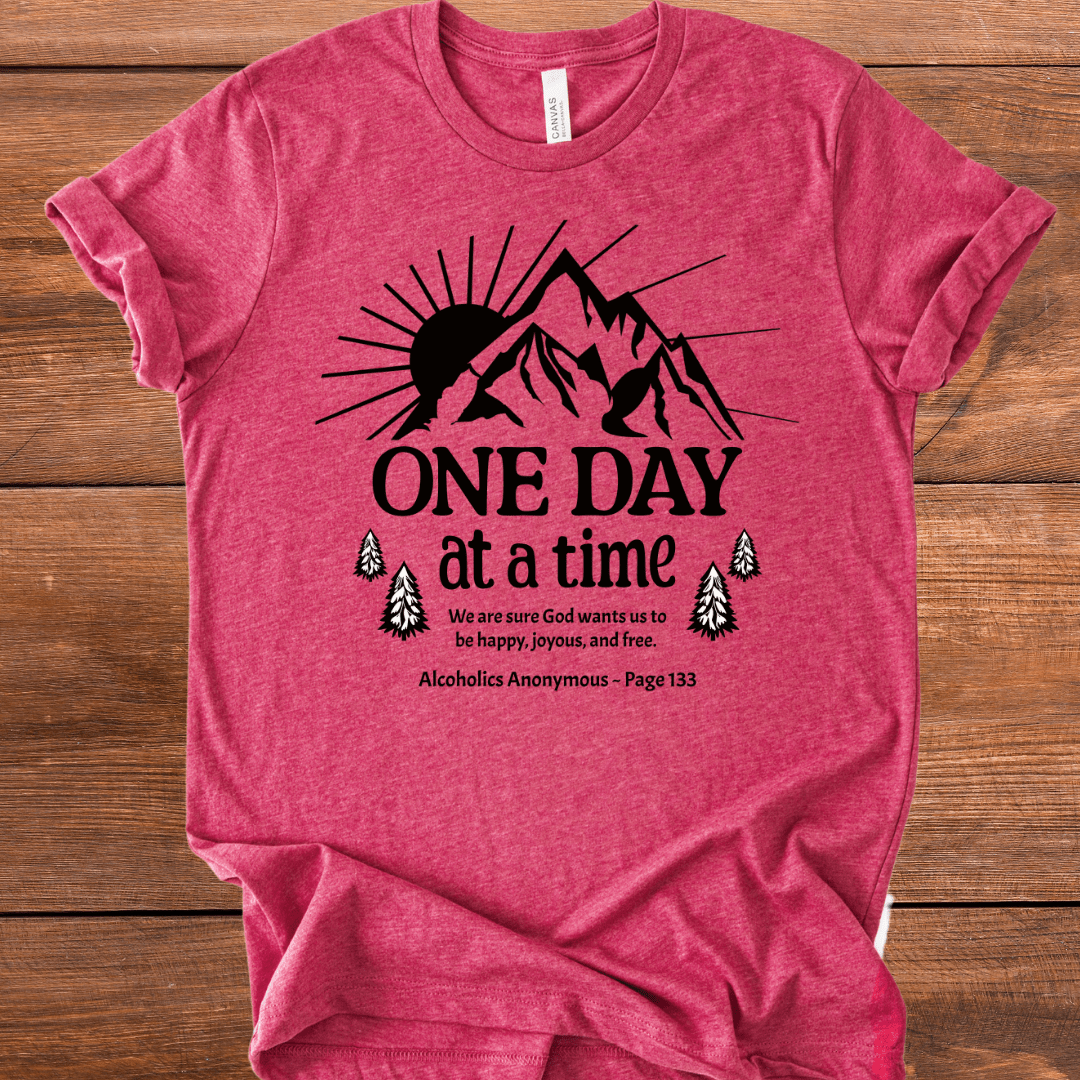Vintage Recovery T-Shirt | Inspiring Sobriety |  One Day at a Time